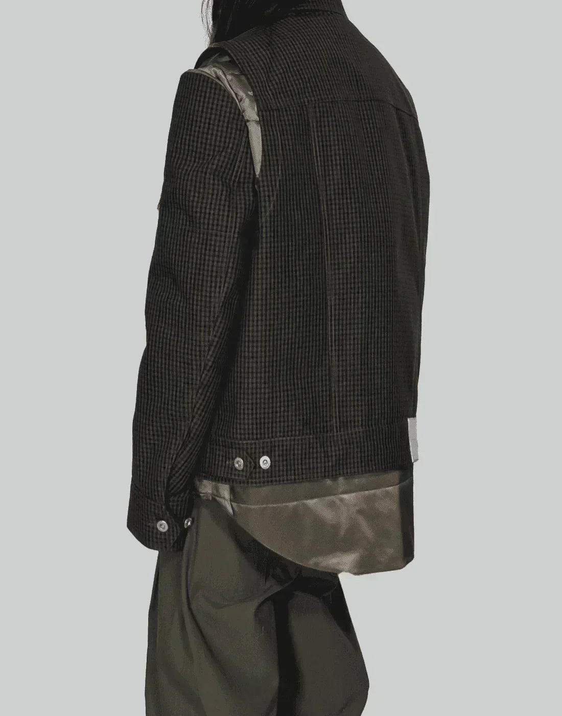 FENG CHEN WANG - DETACHABLE TWO-PIECE PLAID JACKET - 082plus