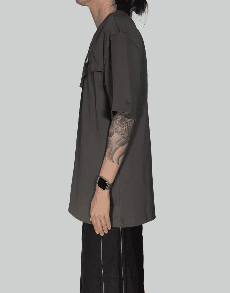 FENG CHEN WANG - DOUBLE COLLAR T-SHIRT - 082plus