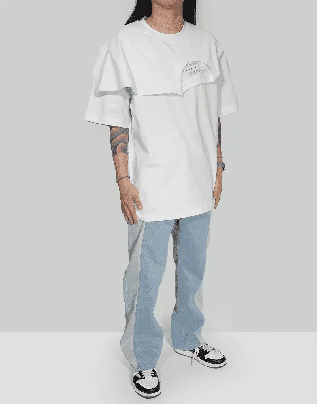 FENG CHEN WANG - DOUBLE COLLAR T-SHIRT - 082plus