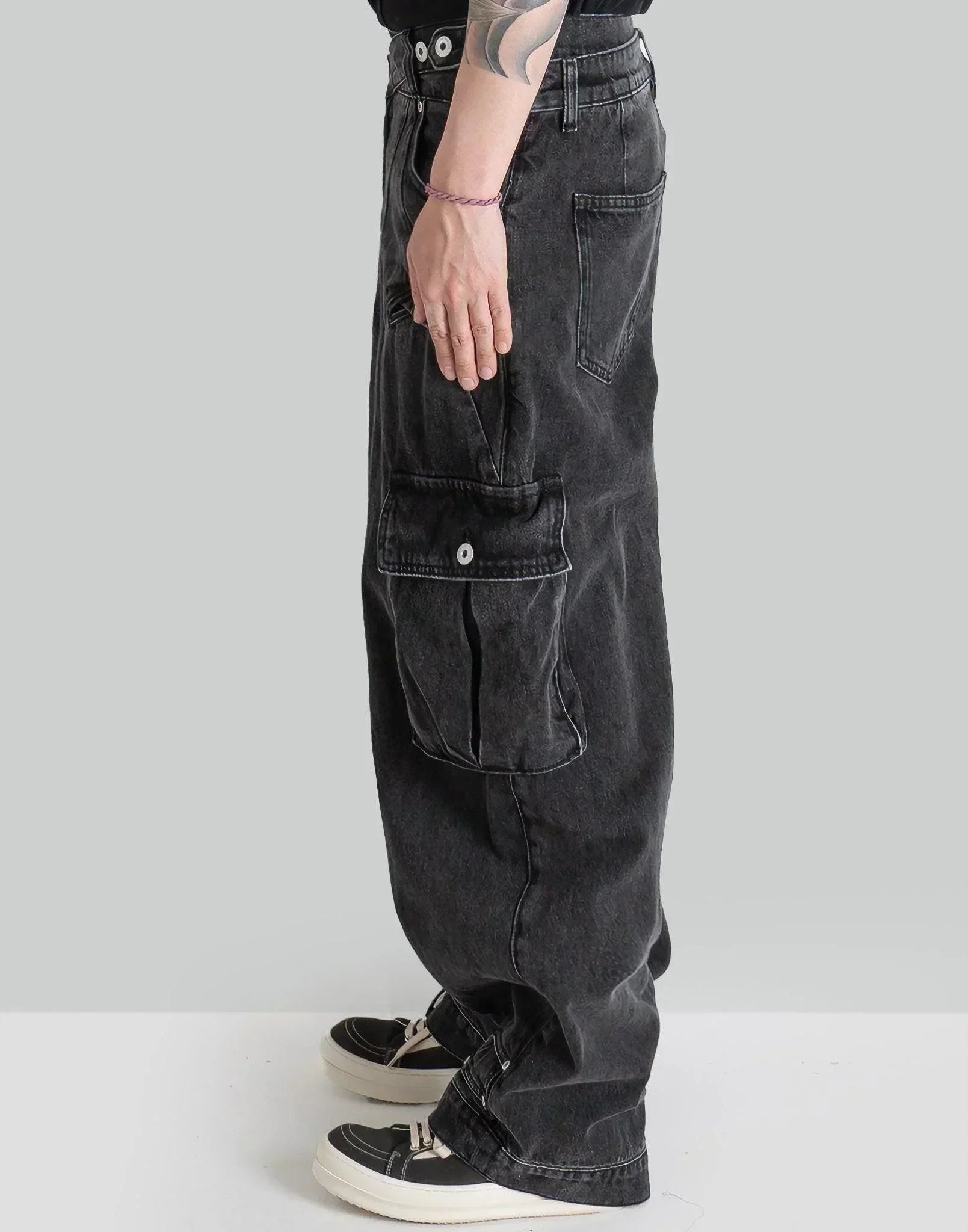 FENG CHEN WANG - DOUBLE WAIST DENIM CARGO - 082plus