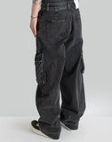 FENG CHEN WANG - DOUBLE WAIST DENIM CARGO - 082plus