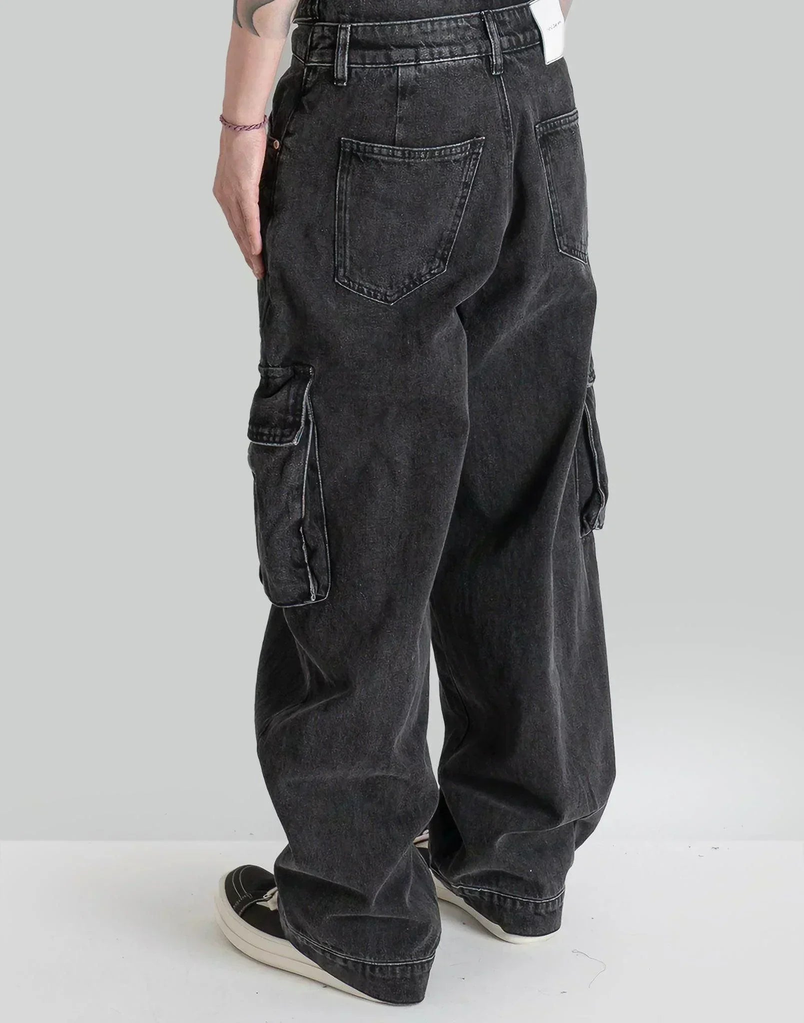 FENG CHEN WANG - DOUBLE WAIST DENIM CARGO - 082plus