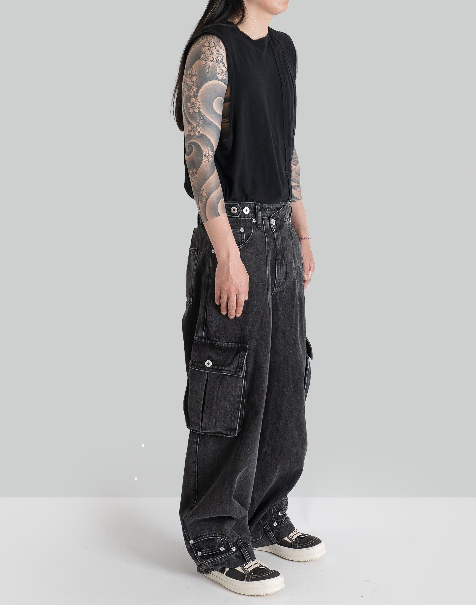 FENG CHEN WANG - DOUBLE WAIST DENIM CARGO - 082plus