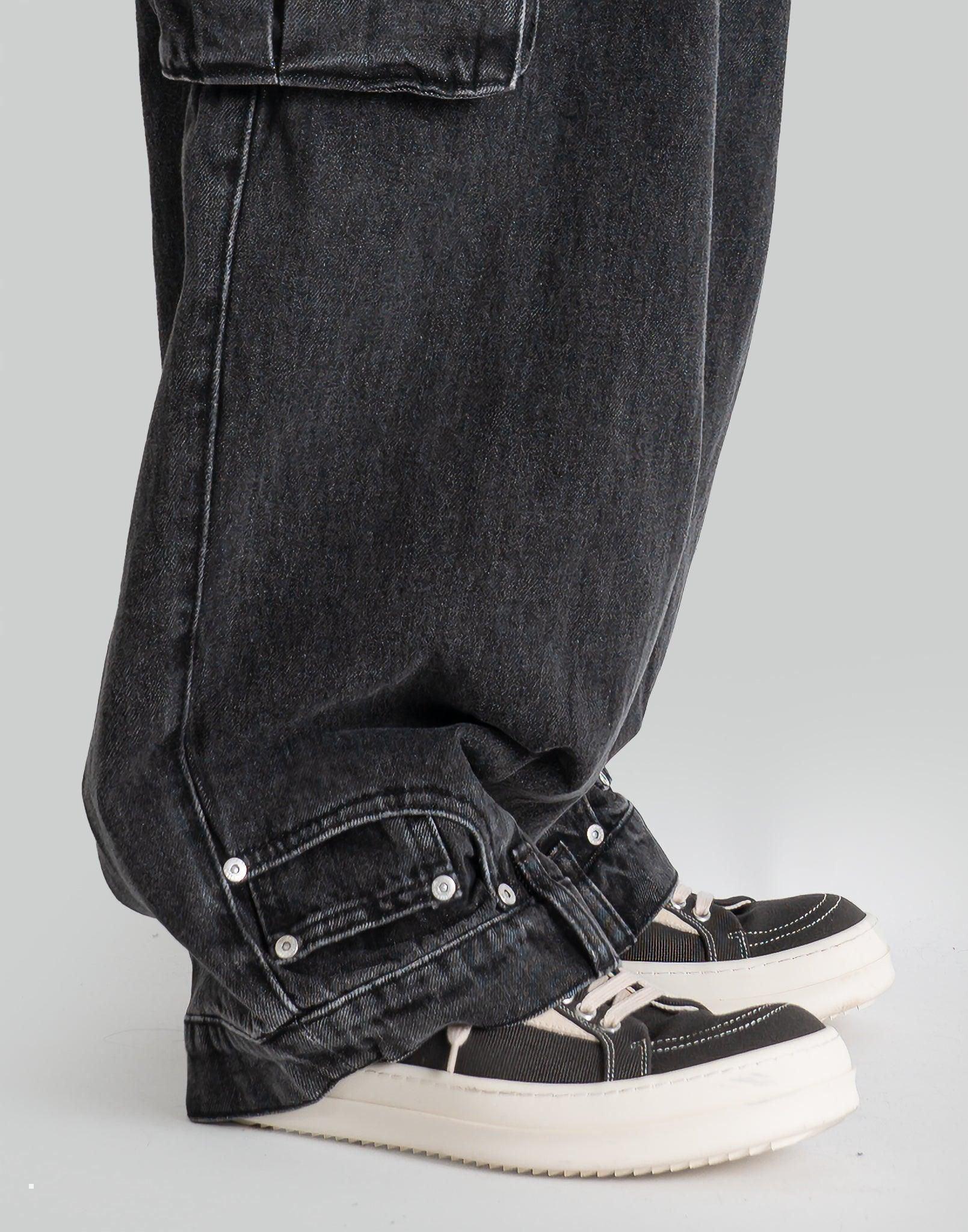 FENG CHEN WANG - DOUBLE WAIST DENIM CARGO - 082plus