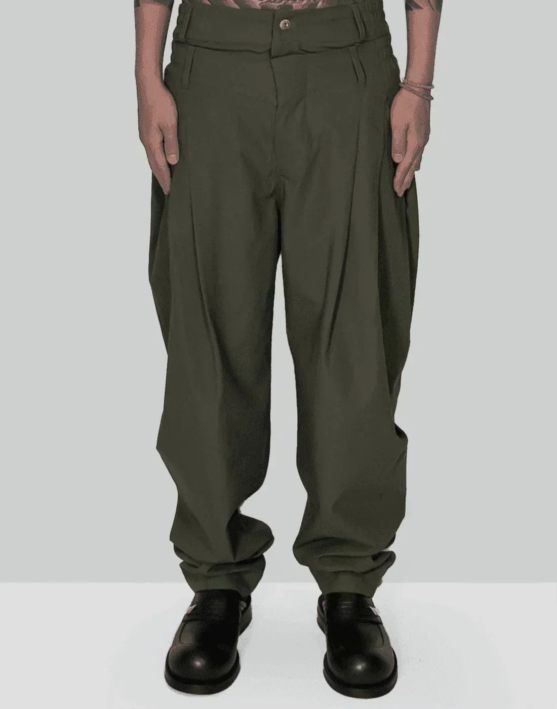 FENG CHEN WANG - DOUBLE WAISTBAND TROUSERS - 082plus