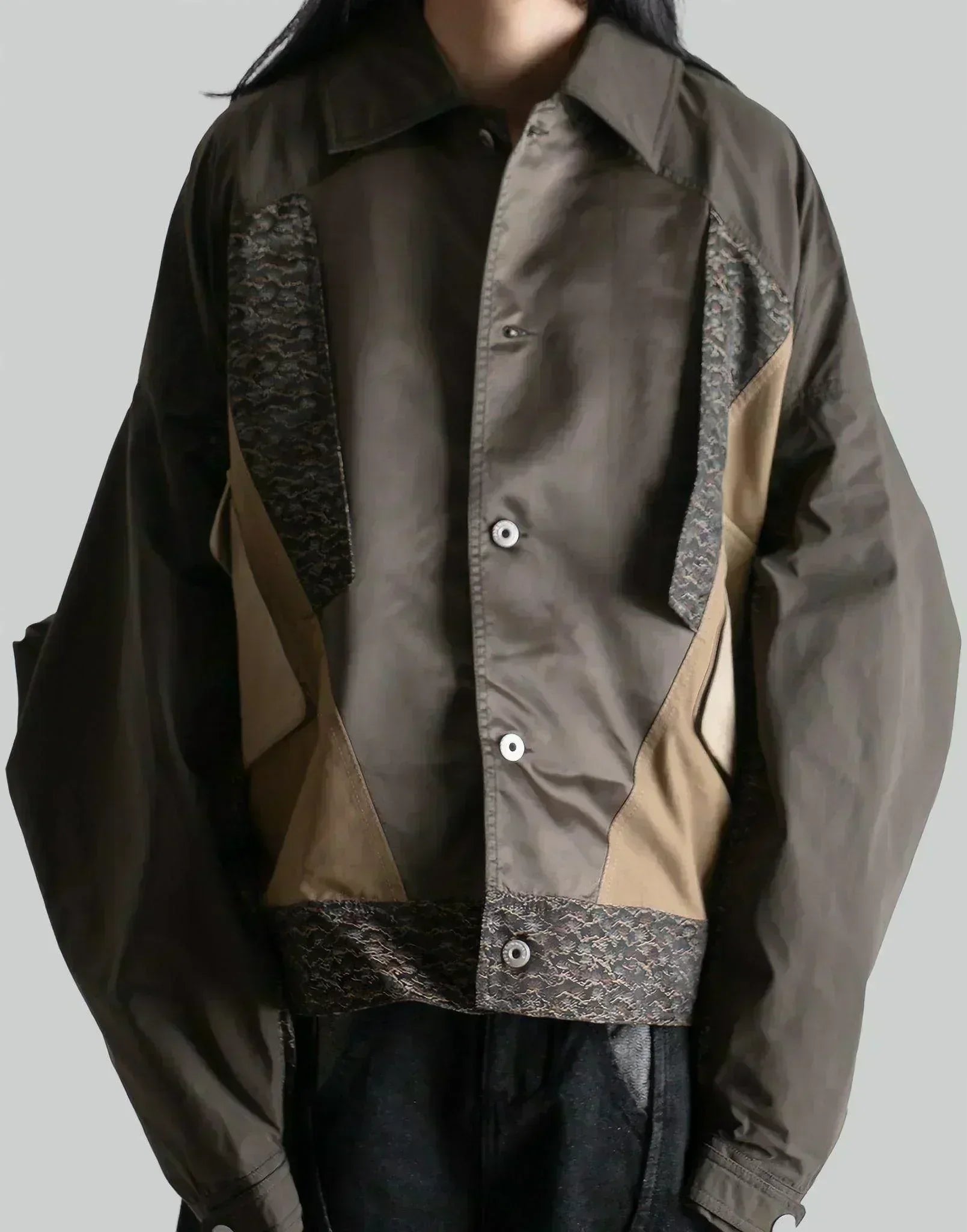 FENG CHEN WANG - DRAPED PANEL JACKET - 082plus