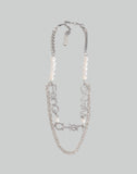 FAUX PEARL DIAMOND NECKLACE