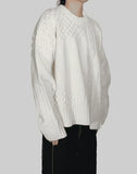 FENG CHEN WANG - INTARSIA PULLOVER SWEATER - 082plus