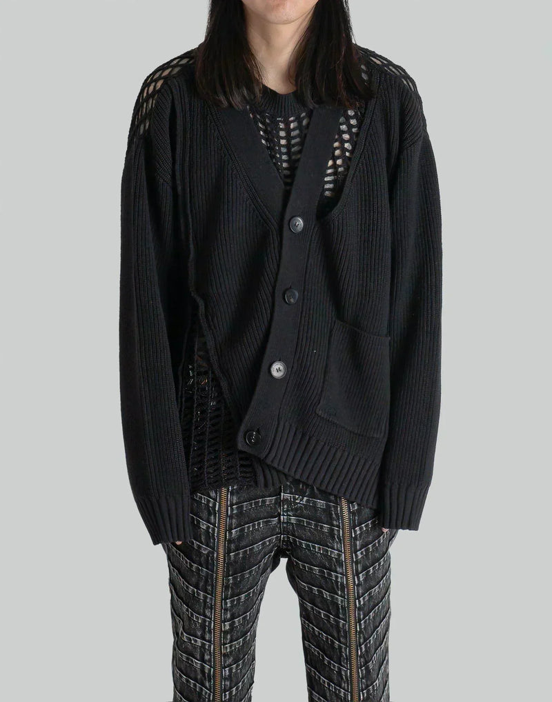 FENG CHEN WANG - JUMPER WITH CARDIGAN PANELS - 082plus