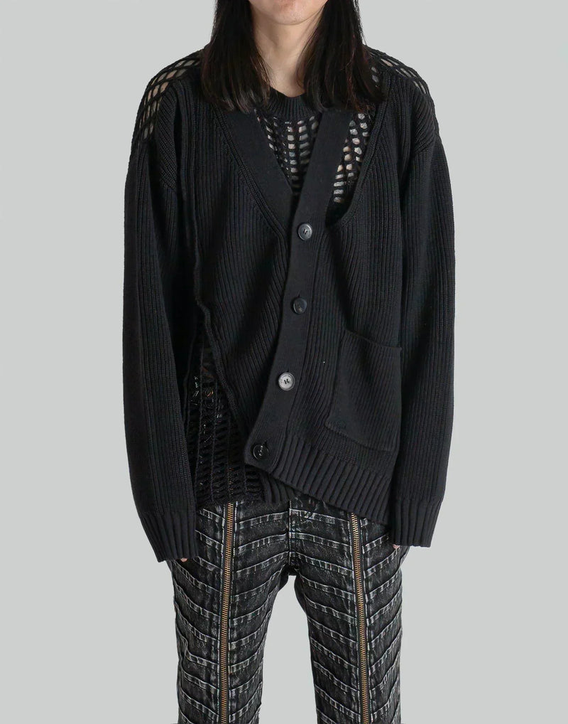 FENG CHEN WANG - JUMPER WITH CARDIGAN PANELS - 082plus
