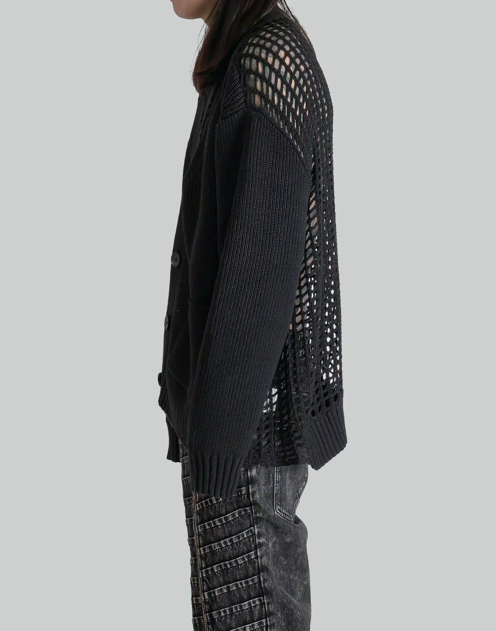 FENG CHEN WANG - JUMPER WITH CARDIGAN PANELS - 082plus