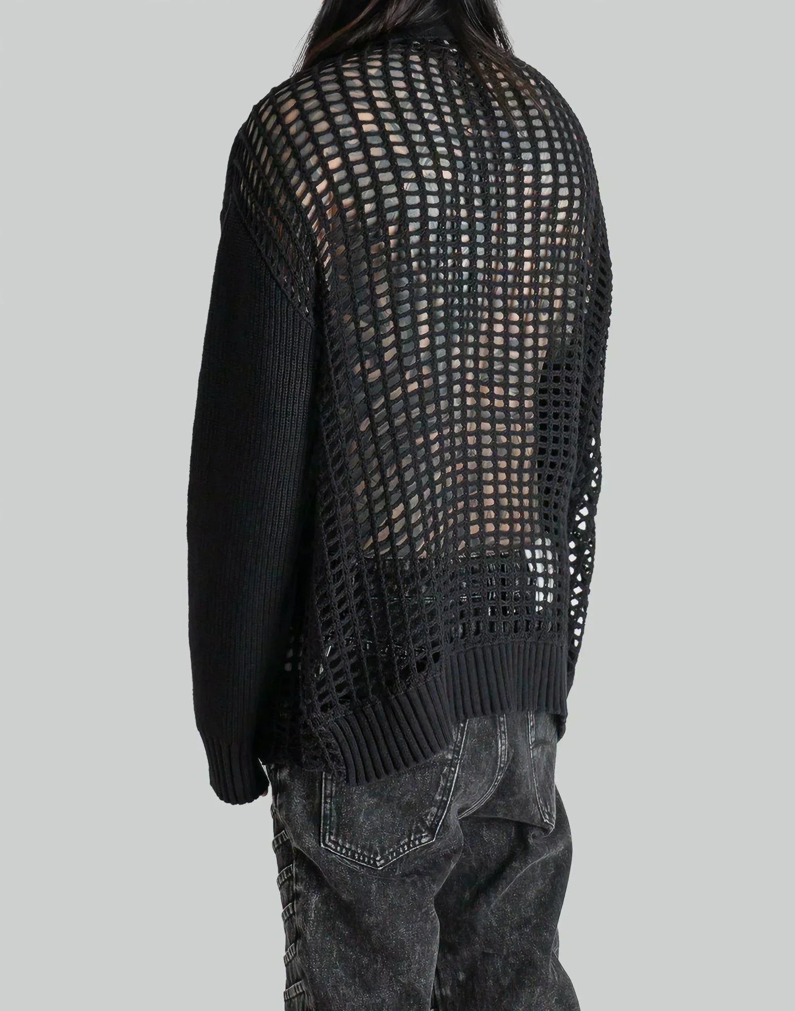 FENG CHEN WANG - JUMPER WITH CARDIGAN PANELS - 082plus