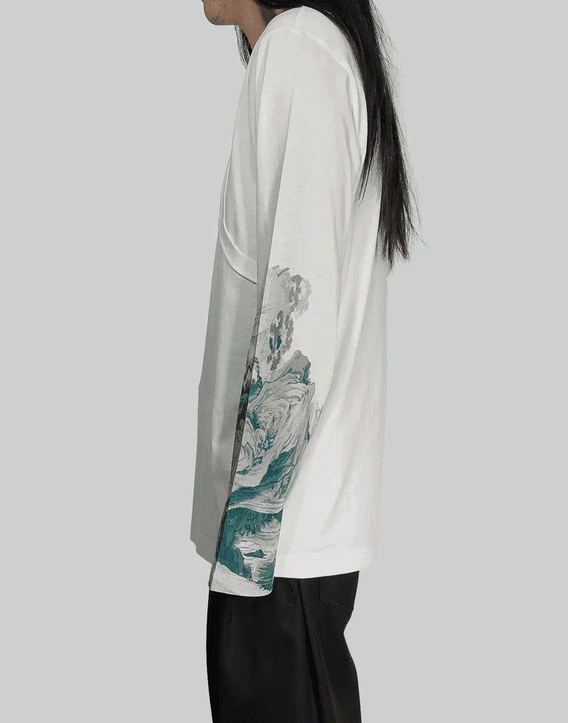 FENG CHEN WANG - LAYERED LANDSCAPE SWEATER - 082plus
