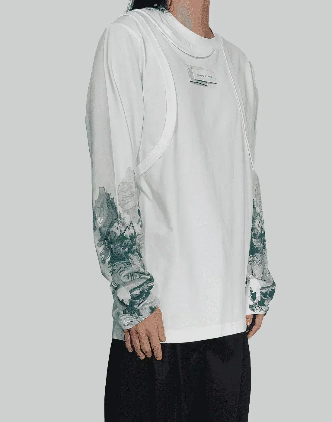 FENG CHEN WANG - LAYERED LANDSCAPE SWEATER - 082plus