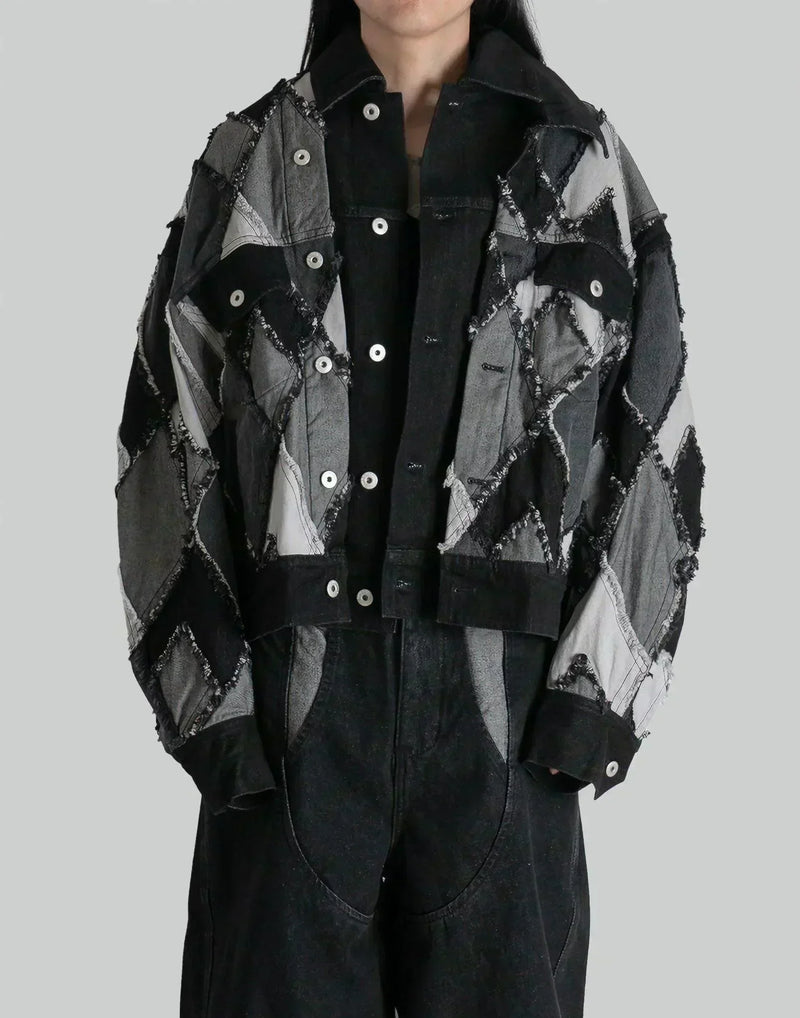 FENG CHEN WANG - MULTI PATCHES DENIM JACKET - 082plus
