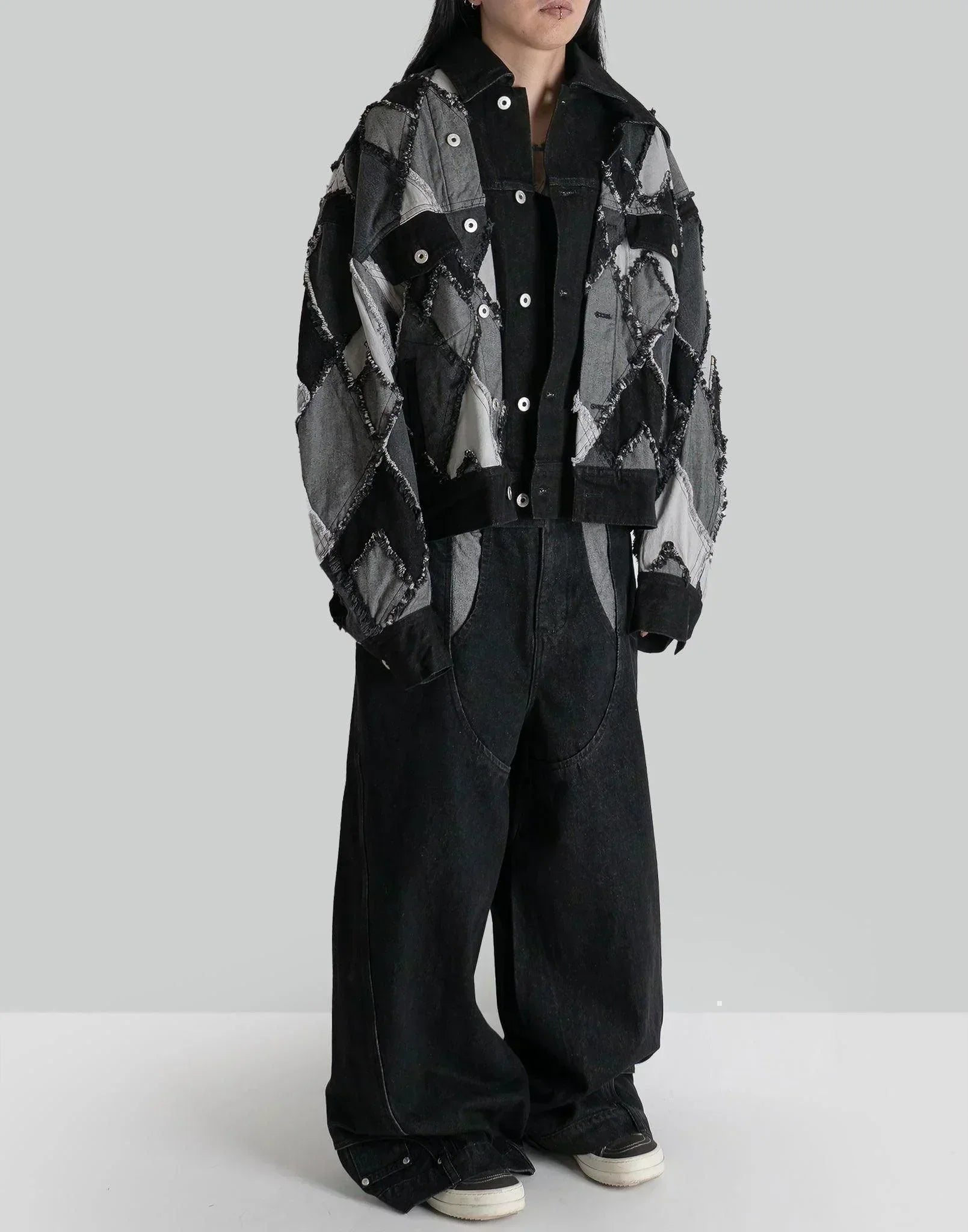 FENG CHEN WANG - MULTI PATCHES DENIM JACKET - 082plus