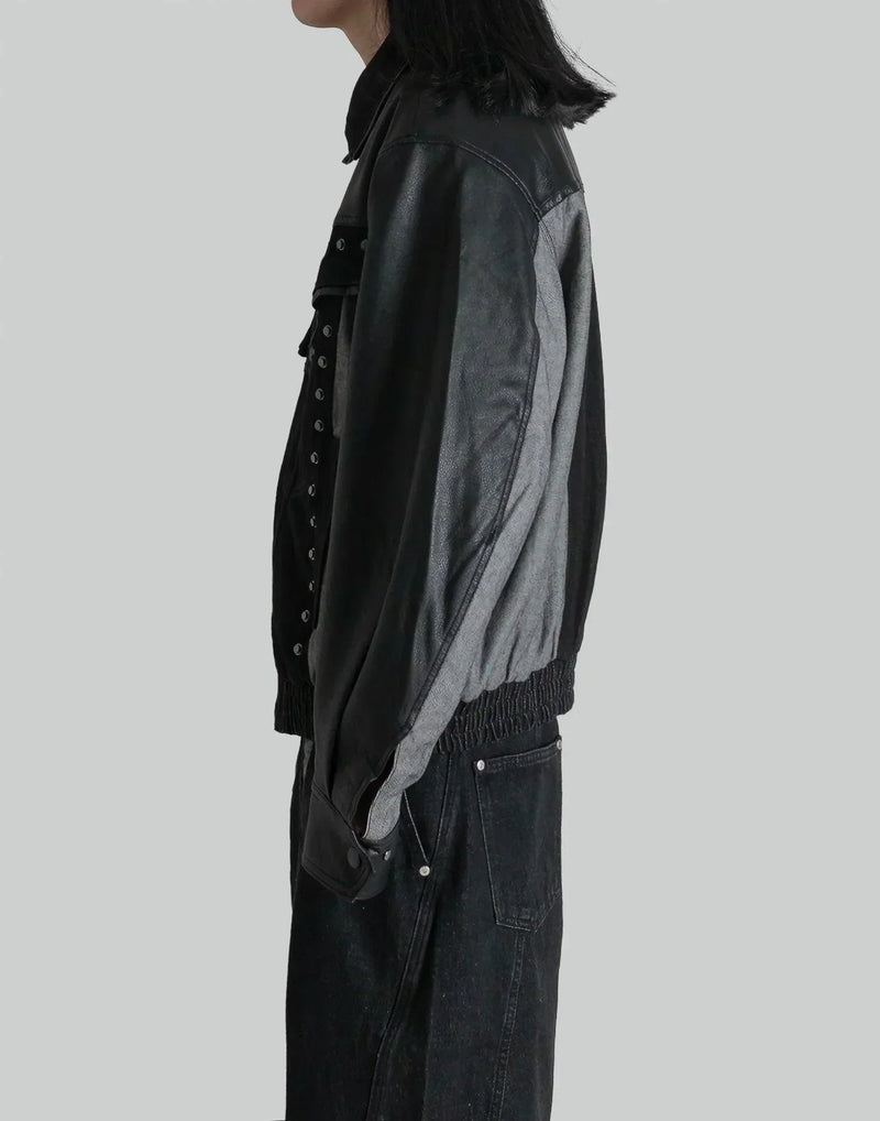 FENG CHEN WANG - PANELED DENIM JACKET - 082plus