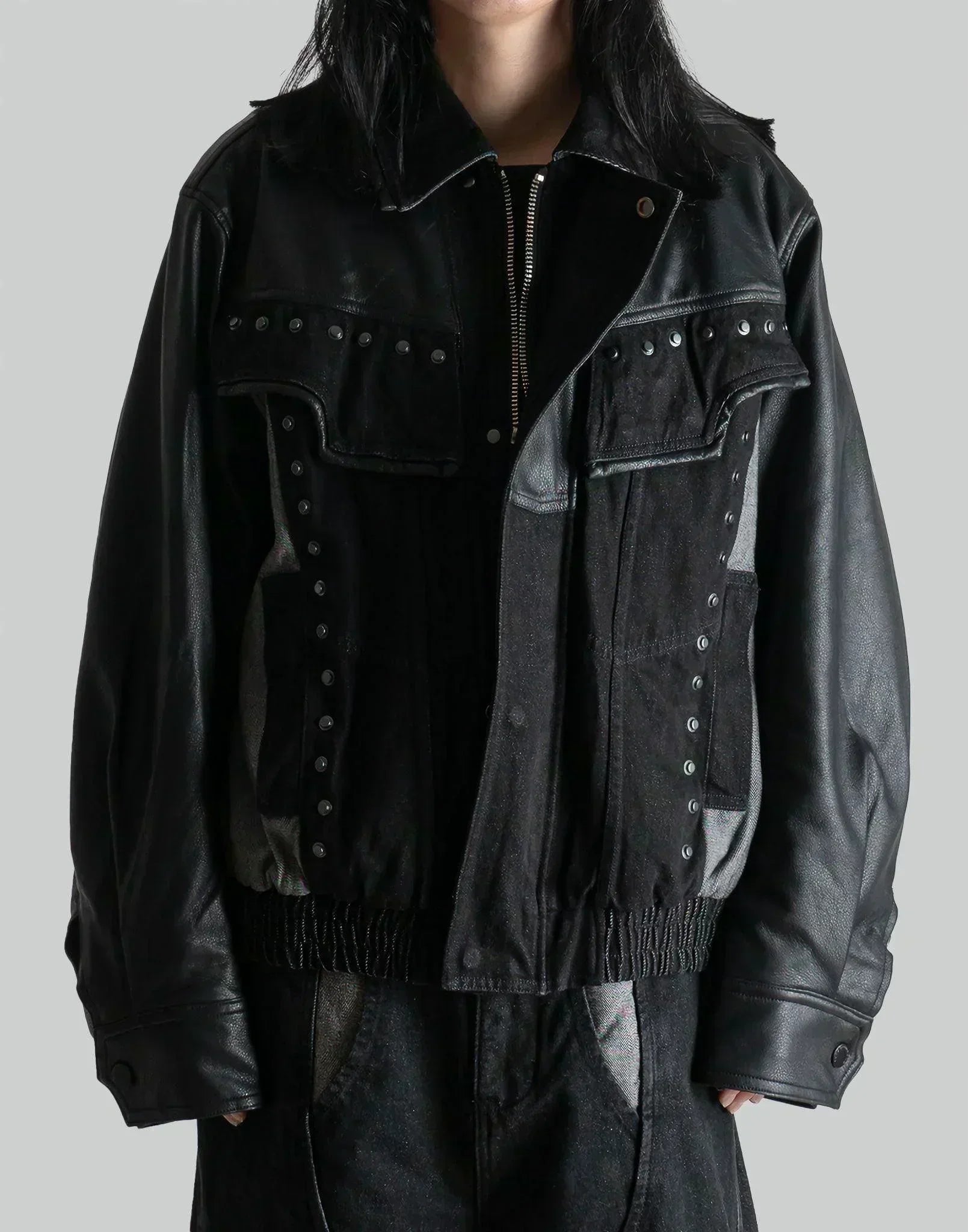 FENG CHEN WANG - PANELED DENIM JACKET - 082plus