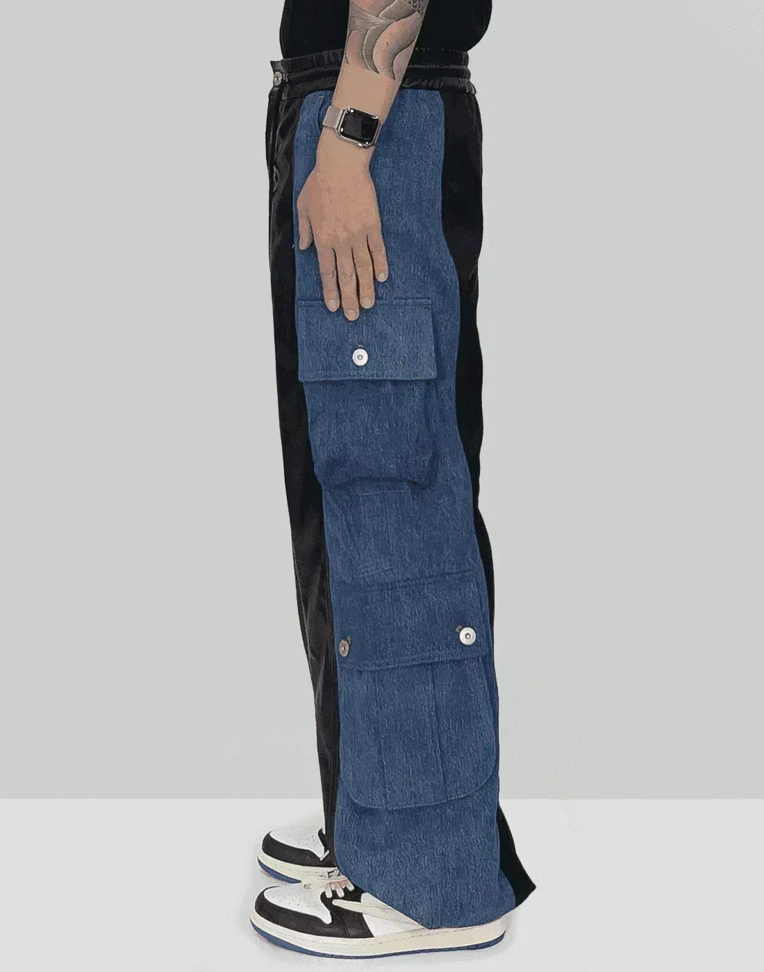 FENG CHEN WANG - PANELLED CARGO PANTS - 082plus