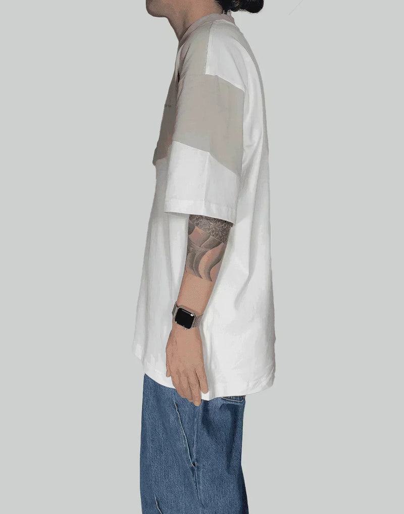 FENG CHEN WANG - PANELLED COLLAR T-SHIRT - 082plus