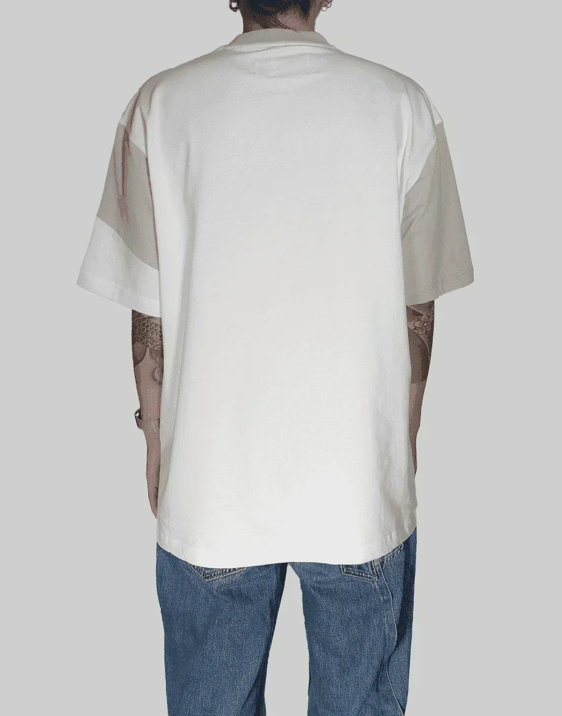 FENG CHEN WANG - PANELLED COLLAR T-SHIRT - 082plus