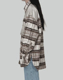 FENG CHEN WANG - PANELLED FLANNEL SHIRT JACKET - 082plus