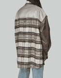 FENG CHEN WANG - PANELLED FLANNEL SHIRT JACKET - 082plus