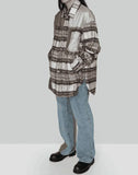 FENG CHEN WANG - PANELLED FLANNEL SHIRT JACKET - 082plus