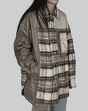 FENG CHEN WANG - PANELLED FLANNEL SHIRT JACKET - 082plus