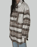 FENG CHEN WANG - PANELLED FLANNEL SHIRT JACKET - 082plus