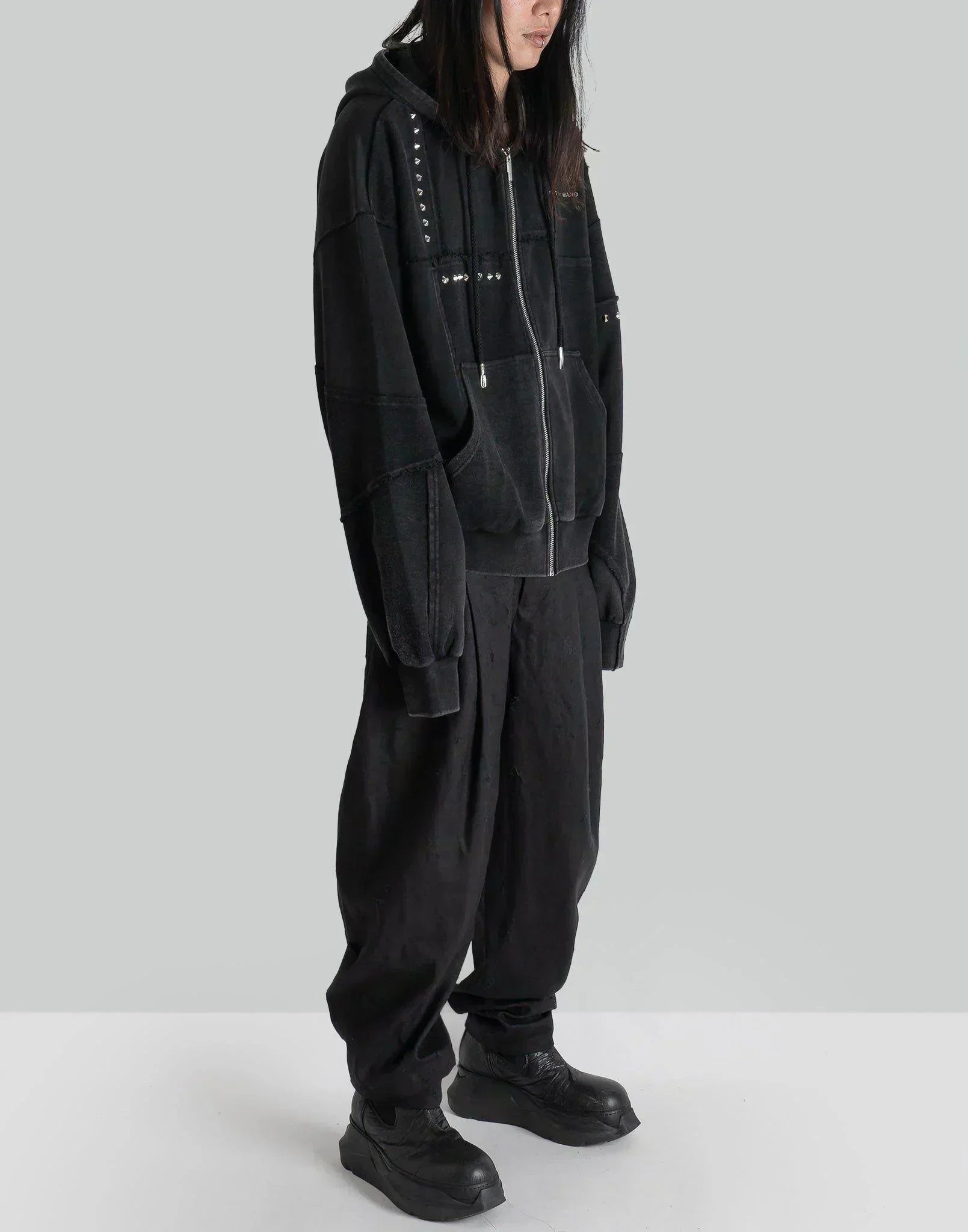 FENG CHEN WANG - PANELLED FULL ZIP HOODIE - 082plus