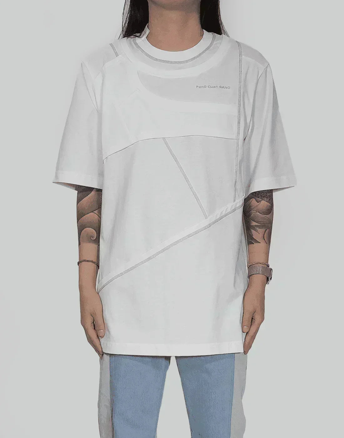 FENG CHEN WANG - PANELLED T-SHIRT - 082plus