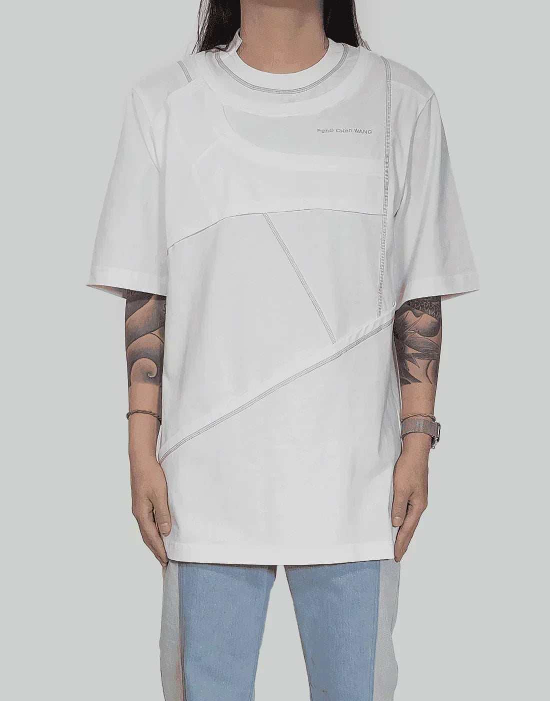 FENG CHEN WANG - PANELLED T-SHIRT - 082plus