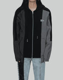PANELLED ZIP-UP HOODIE