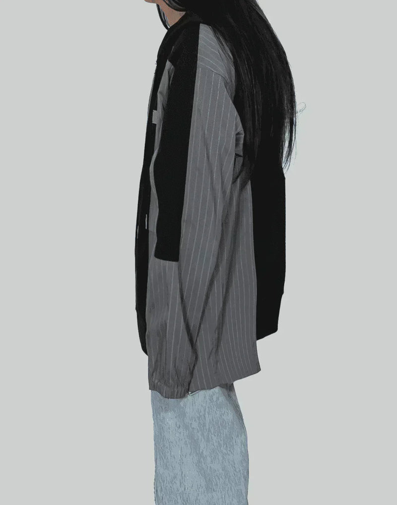 FENG CHEN WANG - PANELLED ZIP-UP HOODIE - 082plus