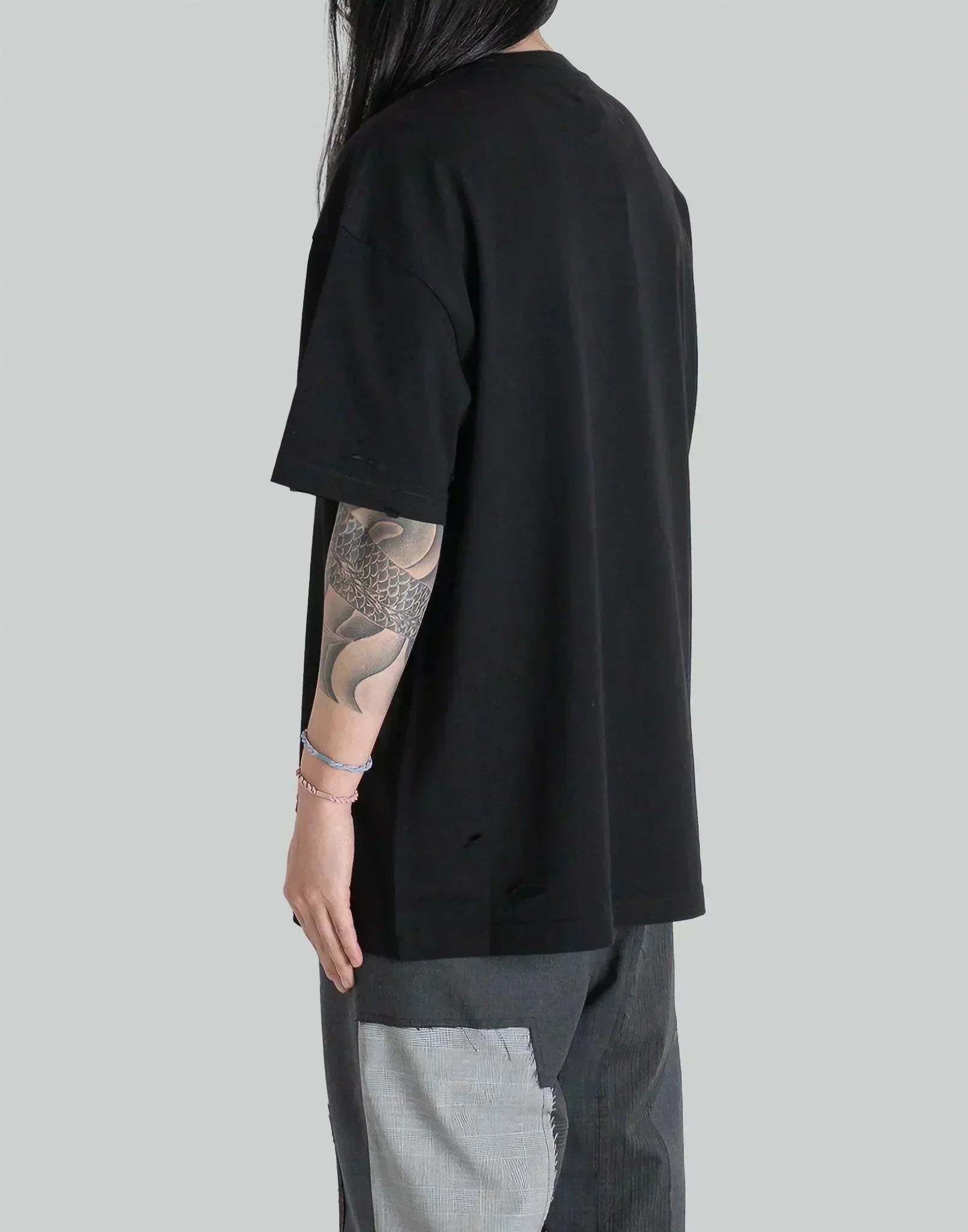 FENG CHEN WANG - PATCHWORK STRIPED T SHIRT - 082plus