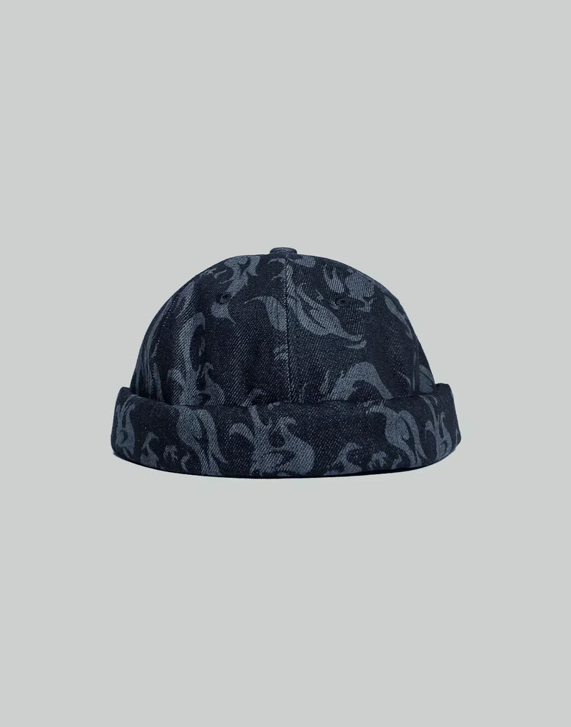 FENG CHEN WANG - PHOENIX DENIM BRIMLESS CAP - 082plus