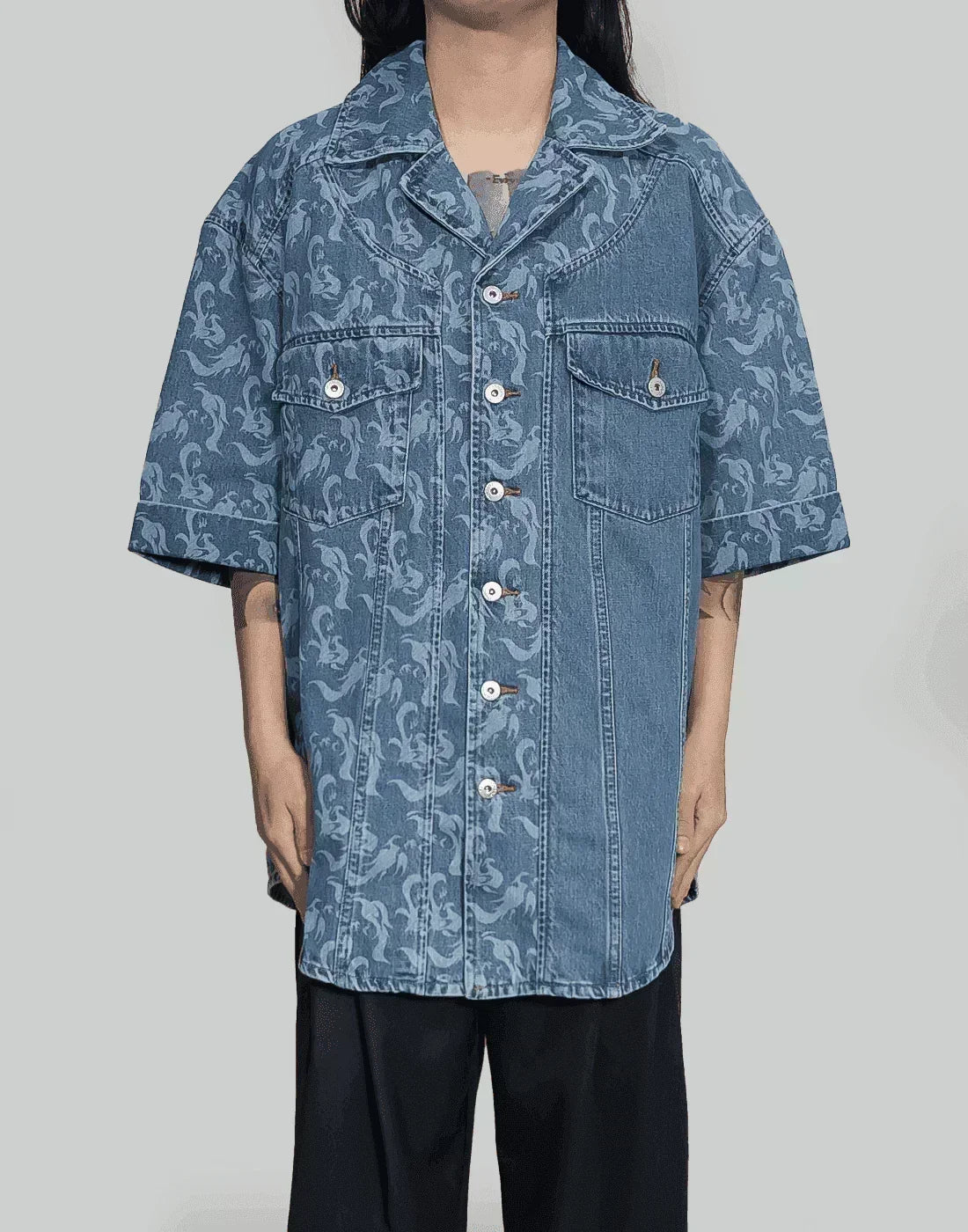 FENG CHEN WANG - PHOENIX DENIM SHIRT - 082plus