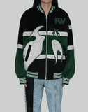 PHOENIX EMBROIDERED BOMBER JACKET