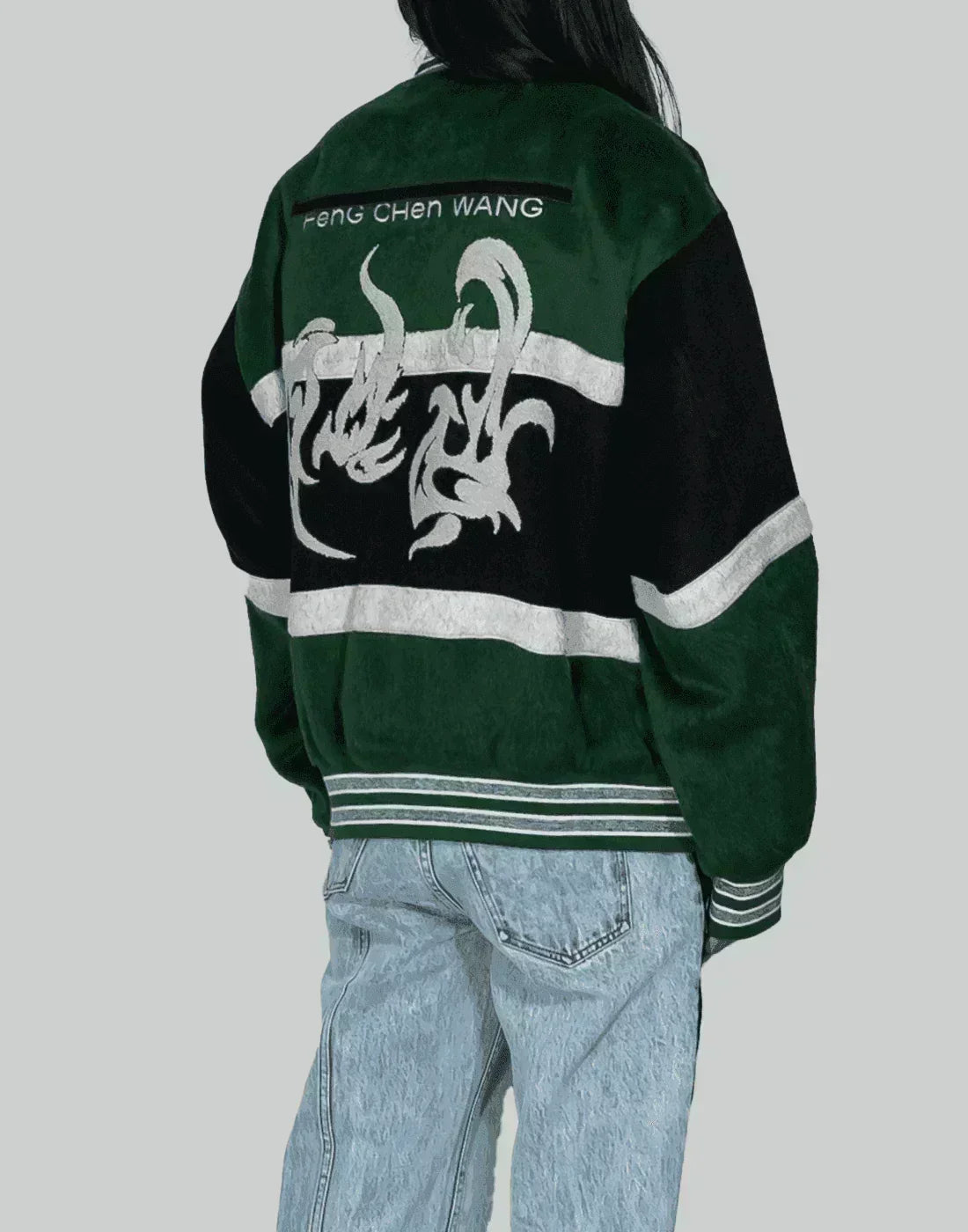 FENG CHEN WANG - PHOENIX EMBROIDERED BOMBER JACKET - 082plus