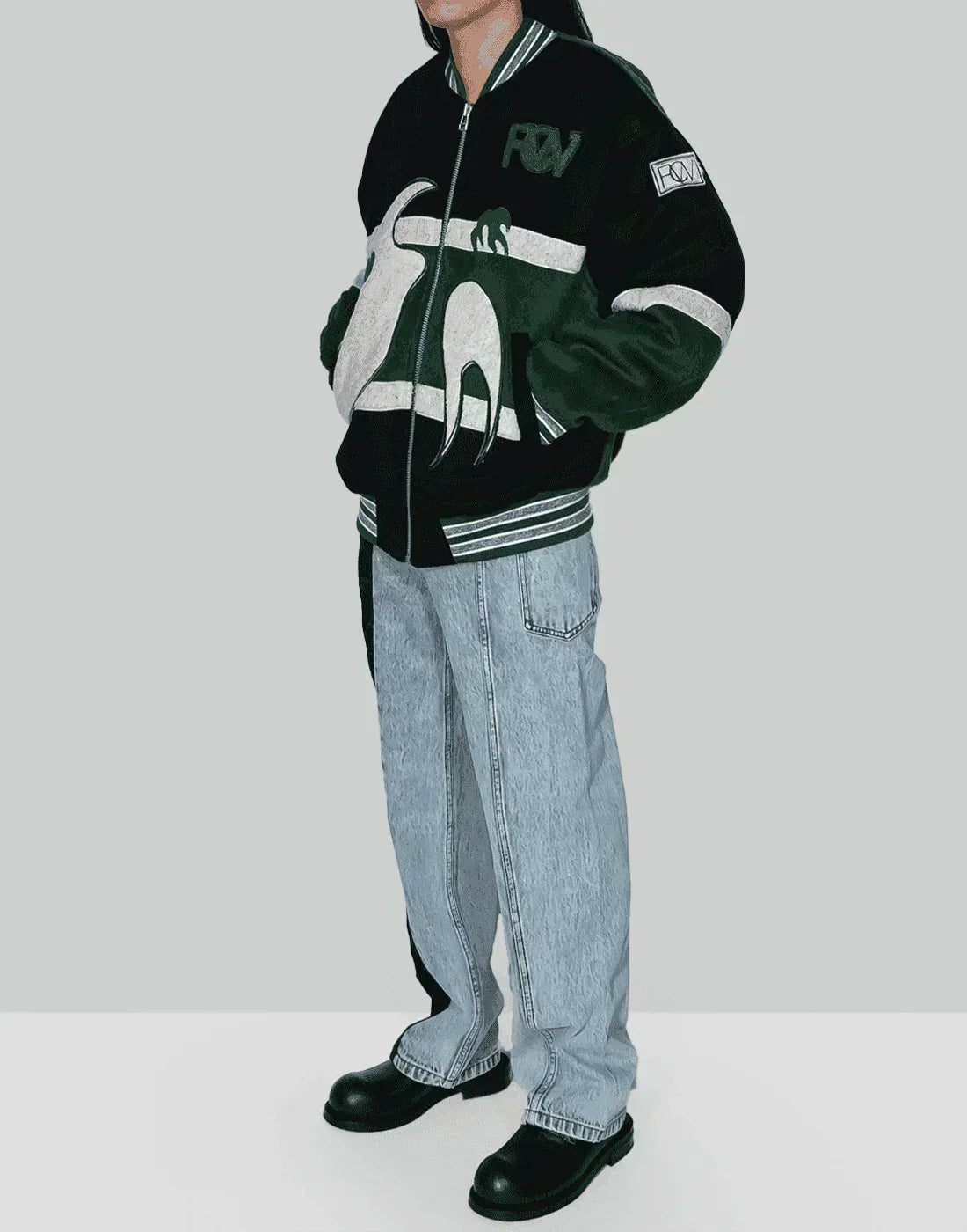 FENG CHEN WANG - PHOENIX EMBROIDERED BOMBER JACKET - 082plus