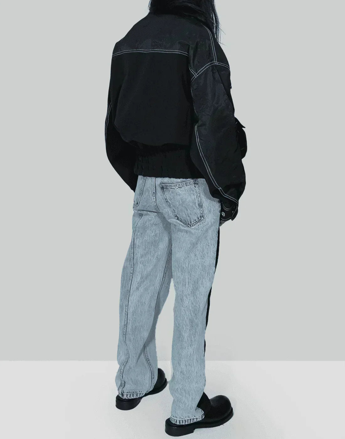 FENG CHEN WANG - PHOENIX EMBROIDERY PANELLED JEANS - 082plus