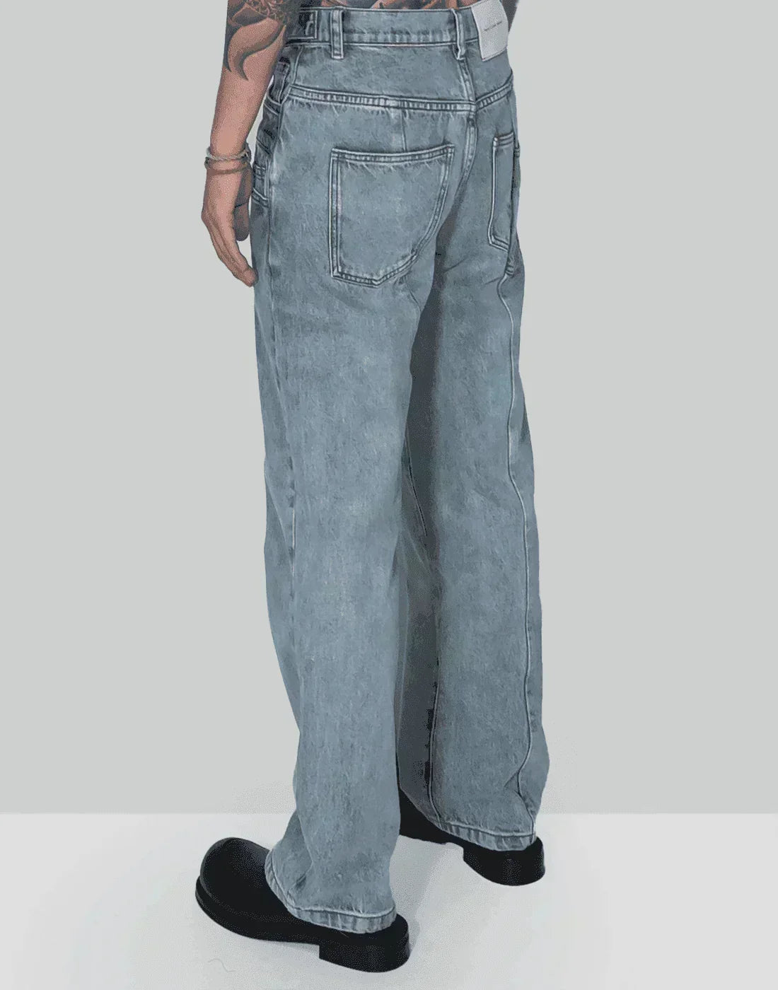 FENG CHEN WANG - PHOENIX EMBROIDERY PANELLED JEANS - 082plus