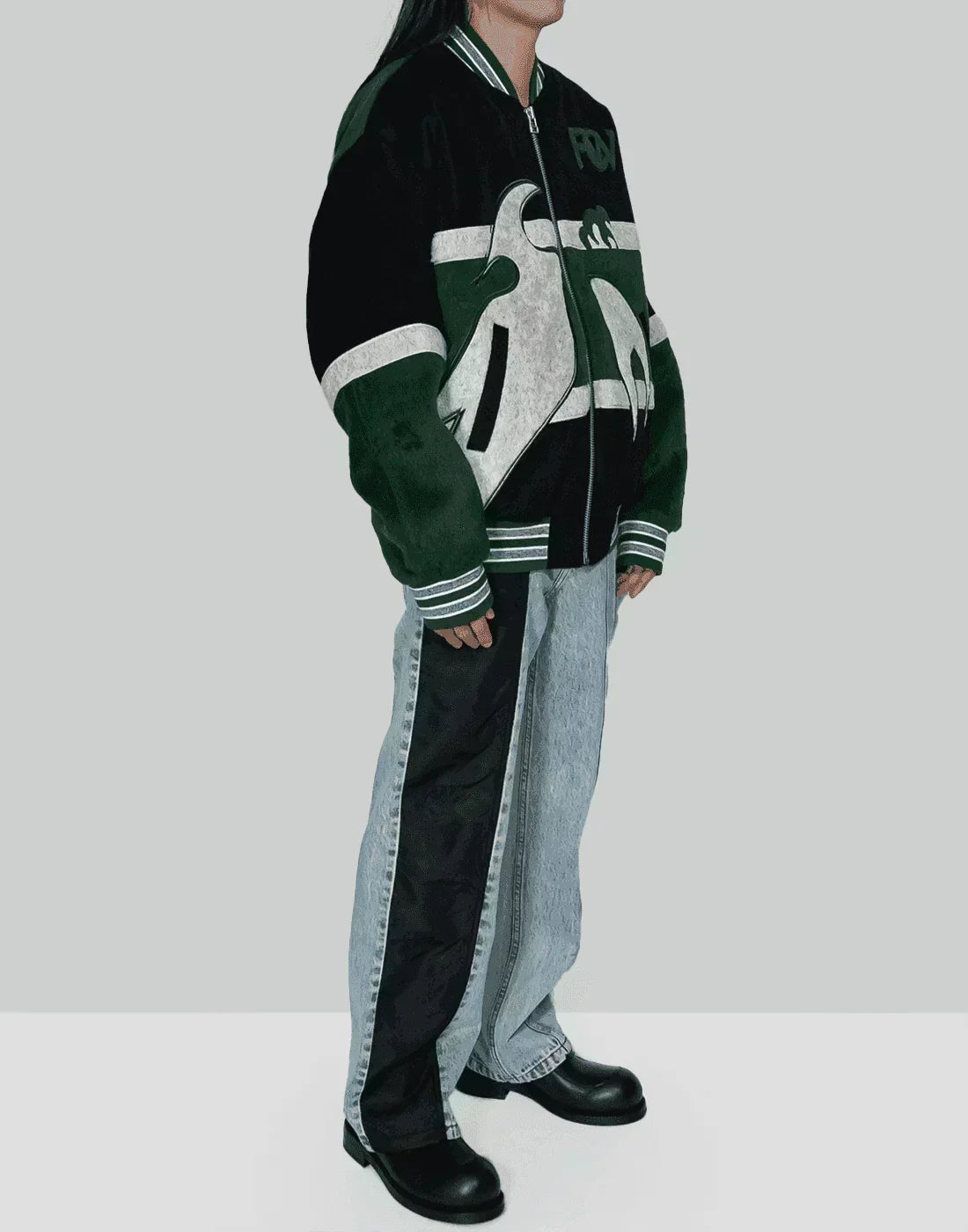 FENG CHEN WANG - PHOENIX EMBROIDERY PANELLED JEANS - 082plus