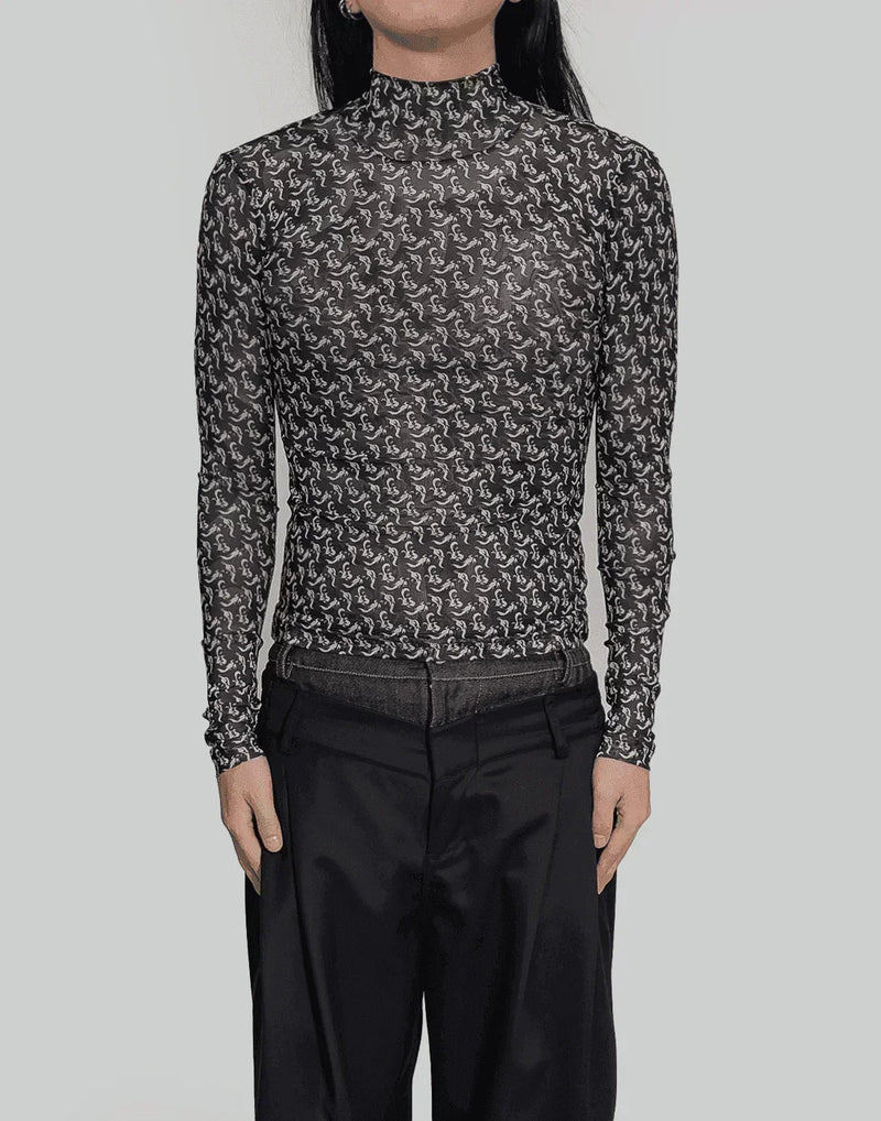 FENG CHEN WANG - PHOENIX PRINT ROLL NECK - 082plus