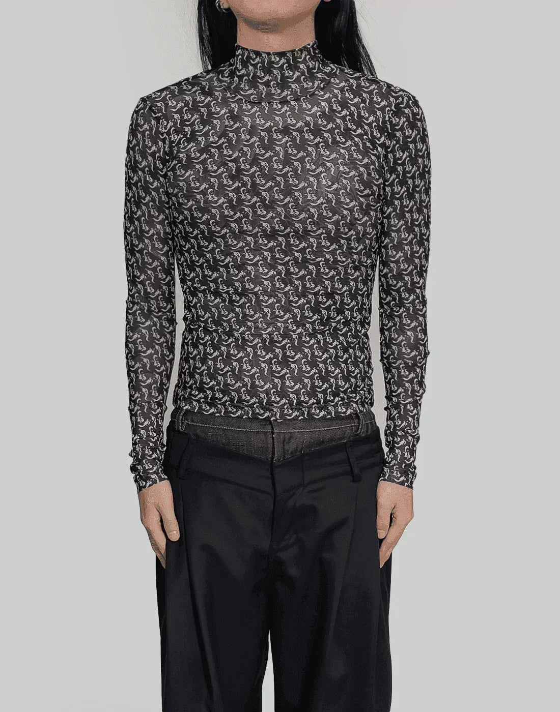 FENG CHEN WANG - PHOENIX PRINT ROLL NECK - 082plus