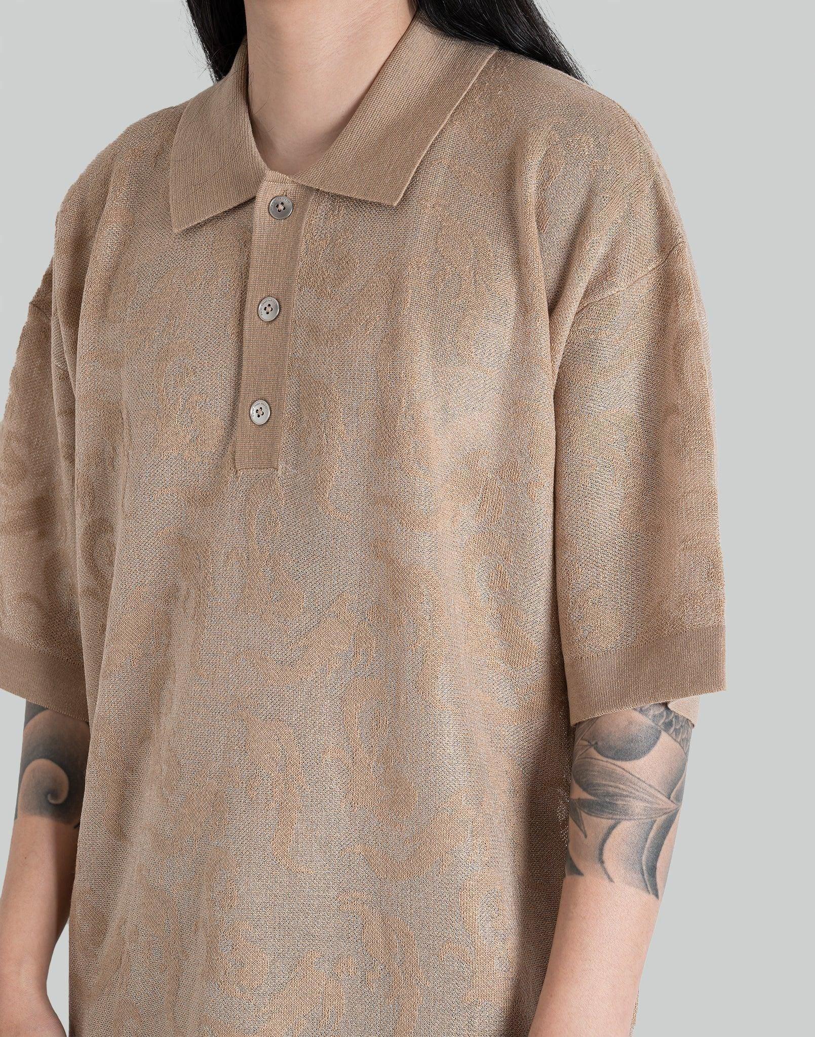 FENG CHEN WANG - PHOENIX TRANSPARENT JACQUARD POLO - 082plus