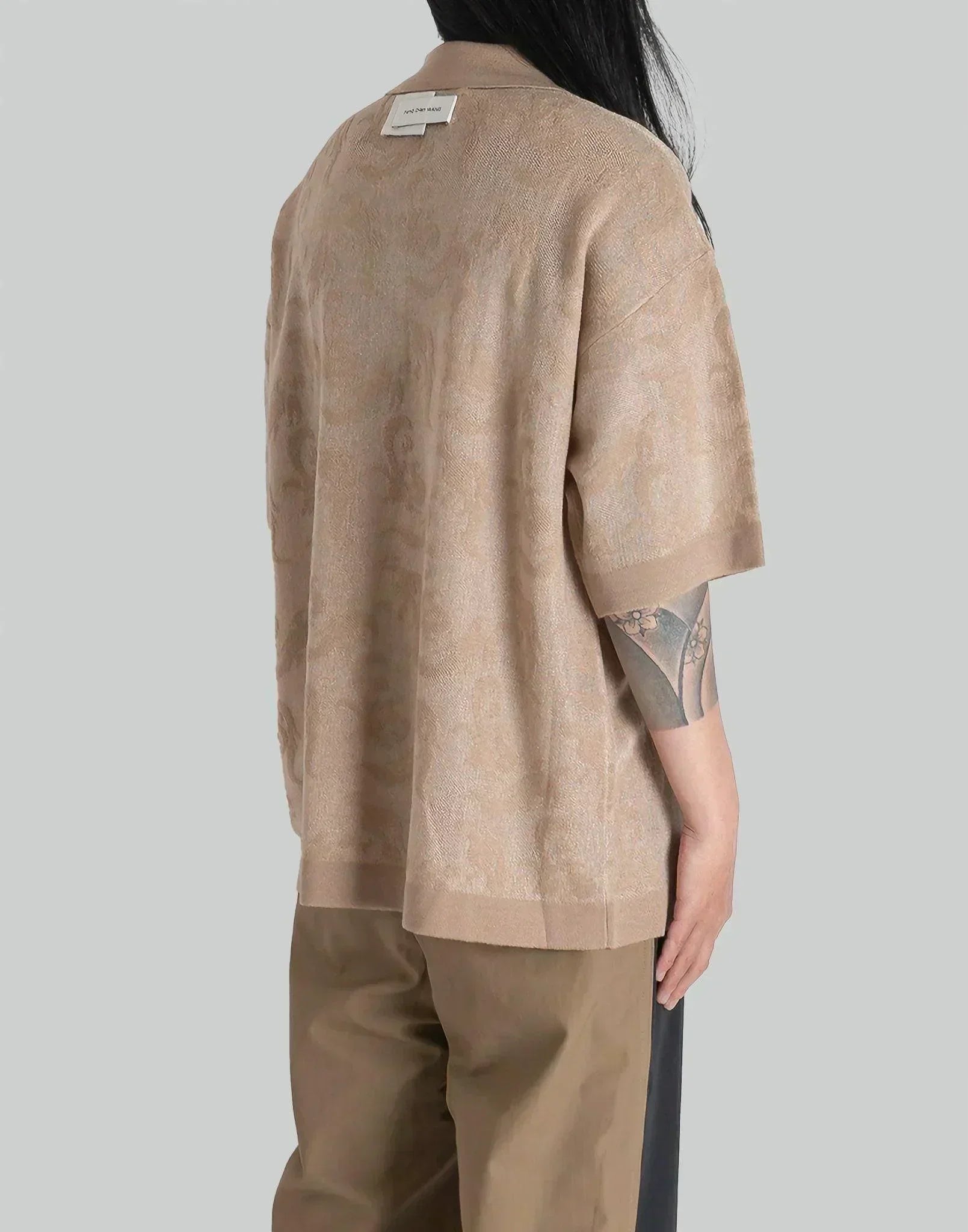 FENG CHEN WANG - PHOENIX TRANSPARENT JACQUARD POLO - 082plus