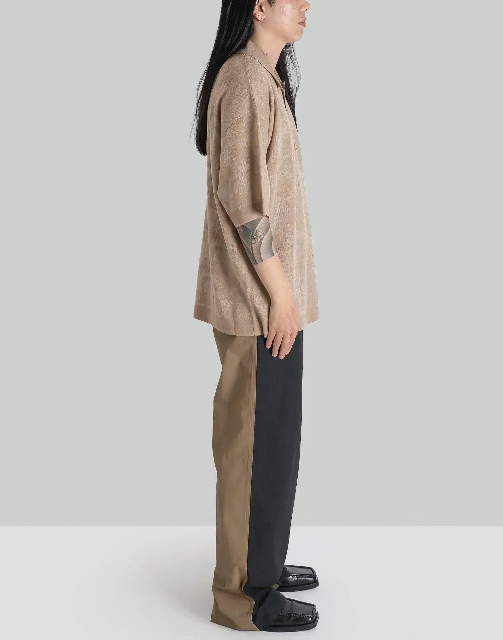 FENG CHEN WANG - PHOENIX TRANSPARENT JACQUARD POLO - 082plus