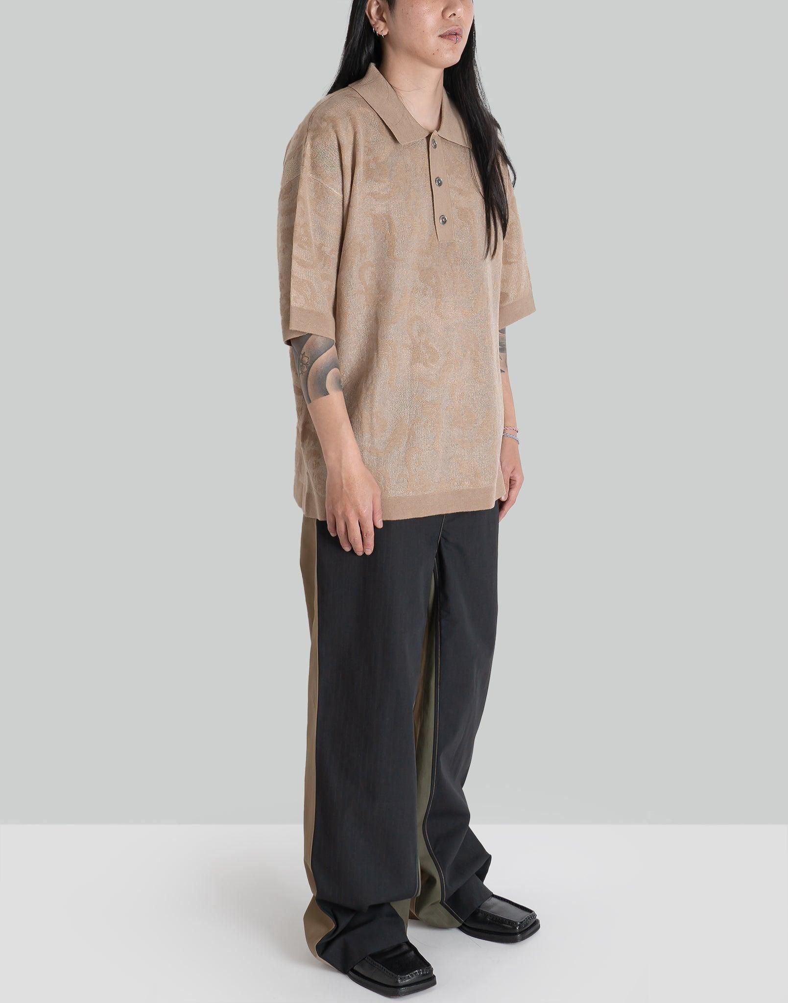 FENG CHEN WANG - PHOENIX TRANSPARENT JACQUARD POLO - 082plus